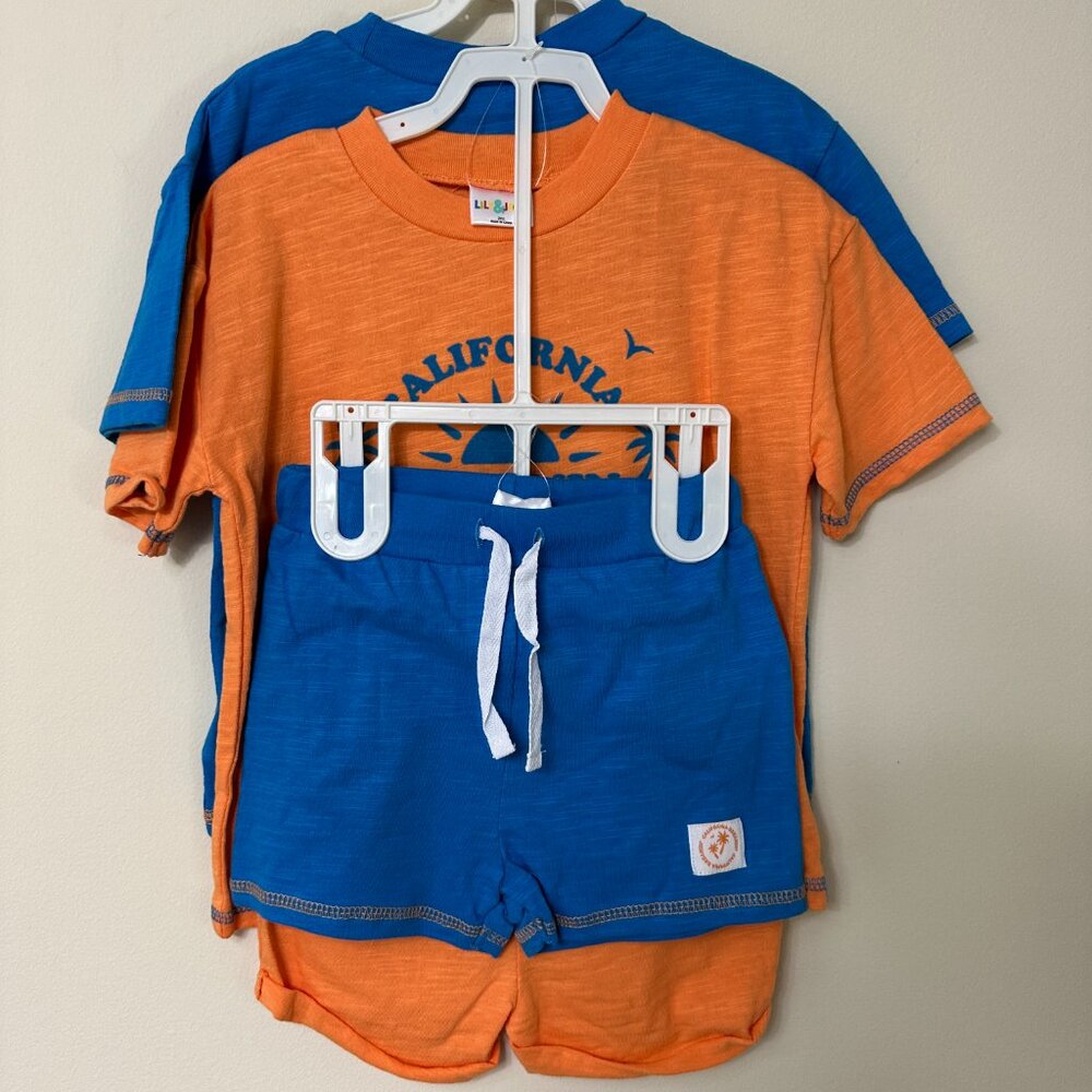 100% Cotton Shorts T-Shirt Sets Boys 2 Yrs 24 months 4 Piece Interchangeable Set